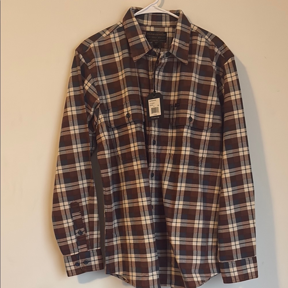 Filson Men's Brown Plaid Shirt